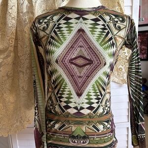JEAN PAUL GAULTIER Op-art Mesh Fuzzi Rare Iconic Top